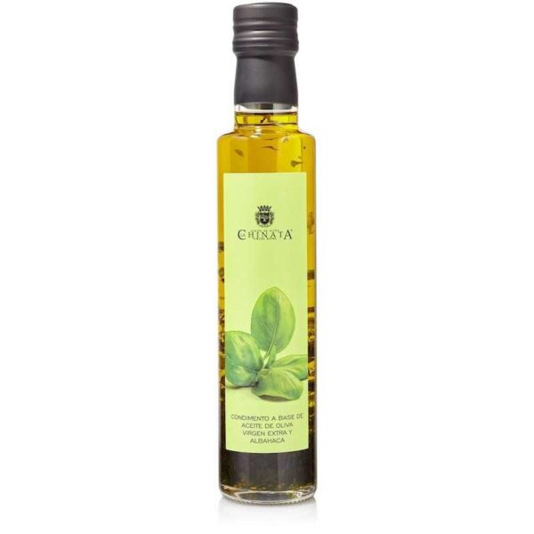 aceite virgen extra aromatizado con albahaca