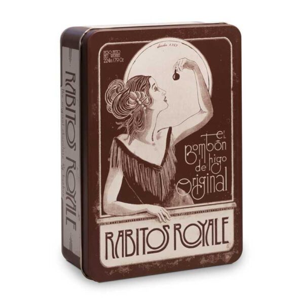 caja de bombones de higo diseño vintage